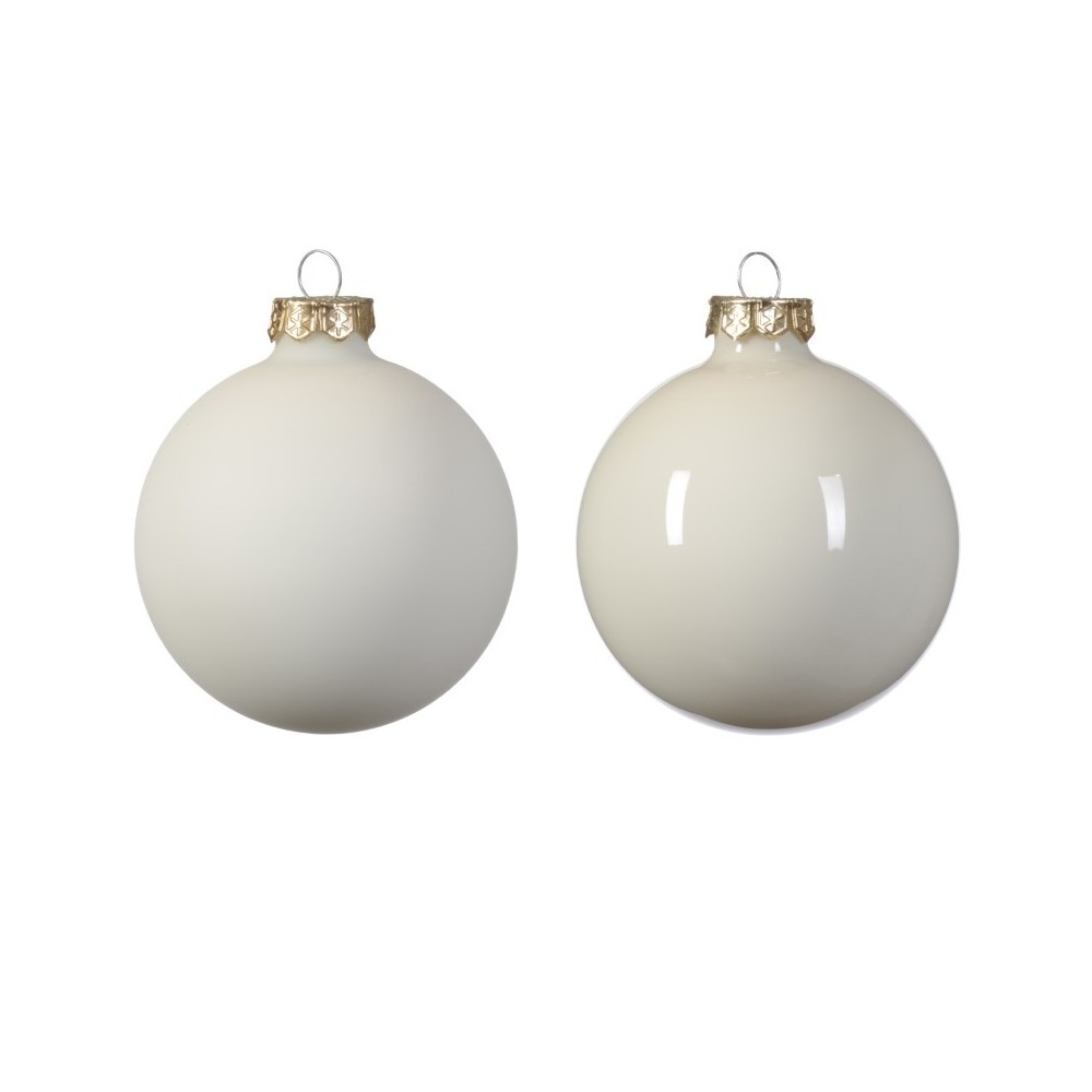 SFERA VETRO D.8CM. BIANCO MATT